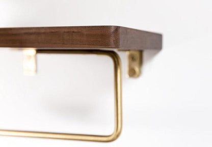Multifunctional toilet paper holder Floroux in wood | Practical and elegant | Screw mounting | In different colors