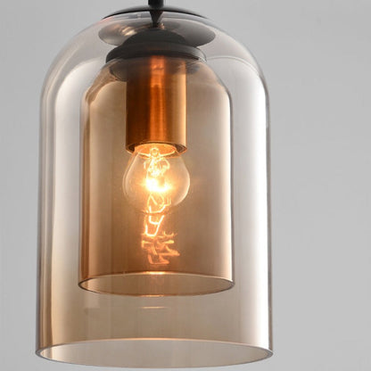 Double verre design lampe pendante mi-siècle avec unique