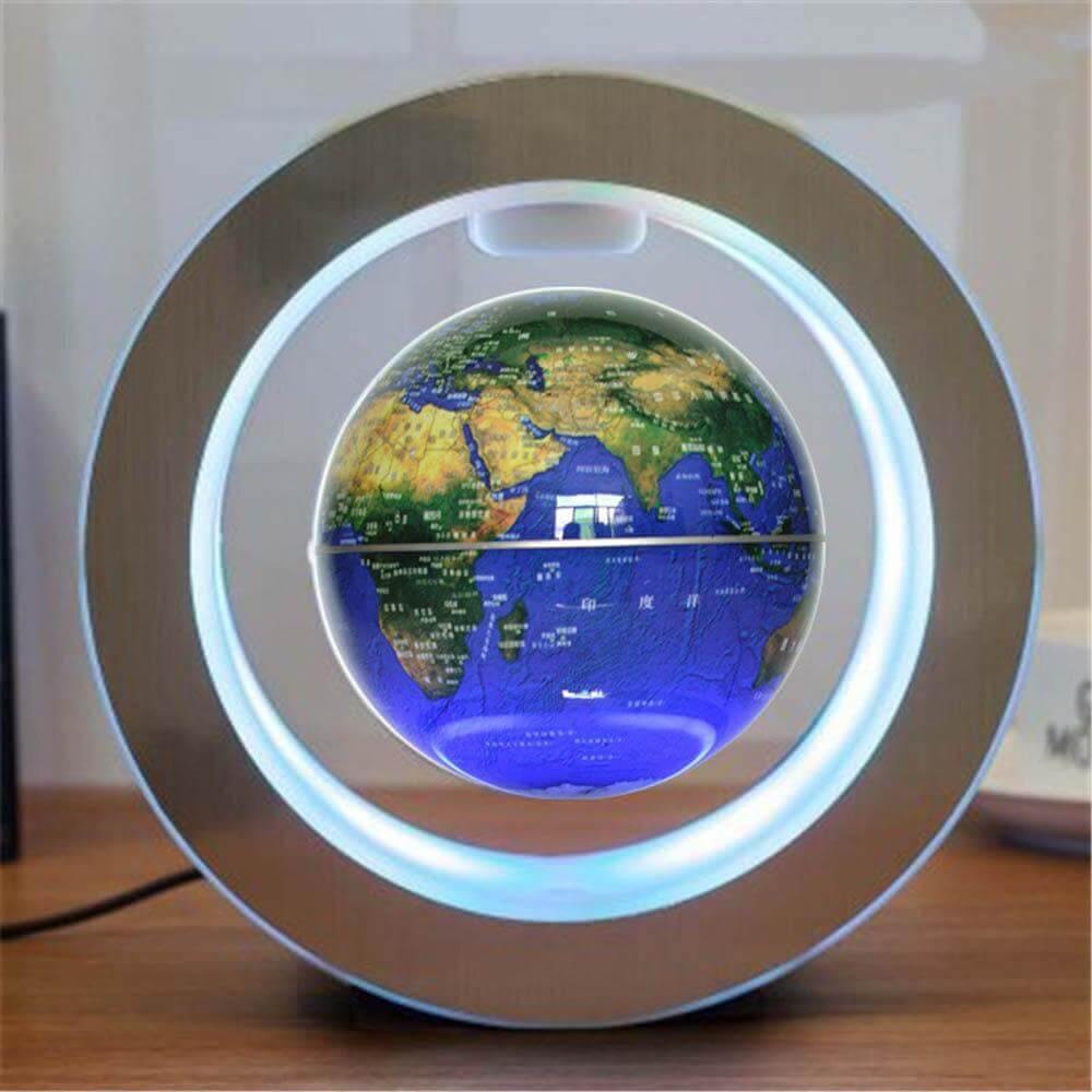 Floroux Globe Flottant LED Monde Lampe à Lévitations Magnétiques
