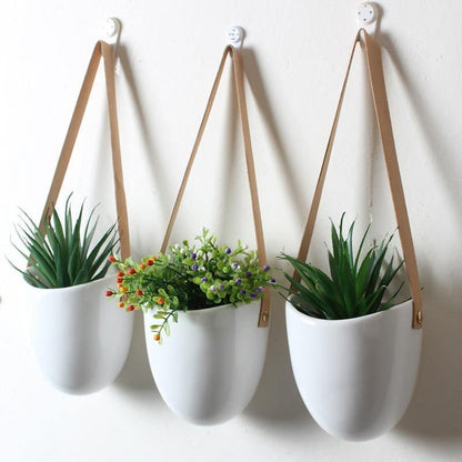 Ceramic flower pots Floroux in bag shape | Elegant plant stands | Home and garden decoration