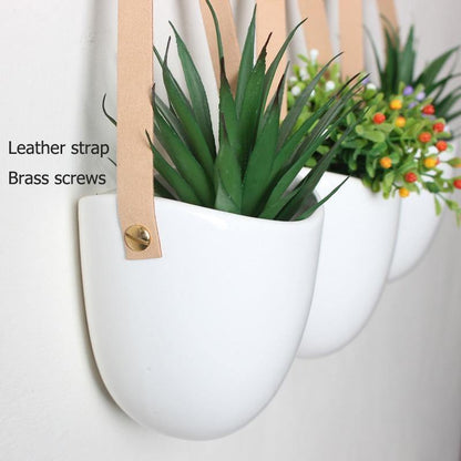 Ceramic flower pots Floroux in bag shape | Elegant plant stands | Home and garden decoration