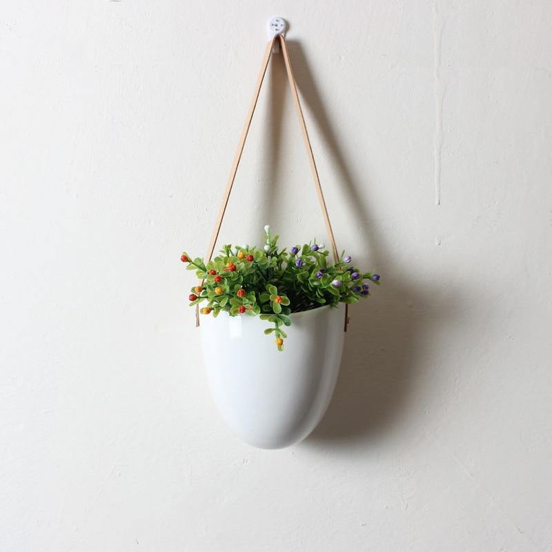 Ceramic flower pots Floroux in bag shape | Elegant plant stands | Home and garden decoration