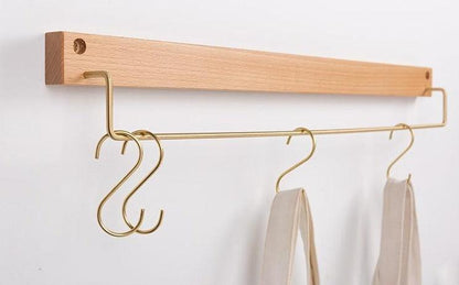 Floroux Wooden Towel Holder | Minimalist Design | Space Saving Towel Holder for Bathroom & Bedroom