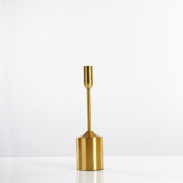 Floroux Candle holders in gold | Elegant decor | For the living room, dining table, and festive occasions | In different styles