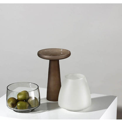 Floroux glass container with frosted glass | Mouth blown | Modern elegance | Versatile colors and shapes