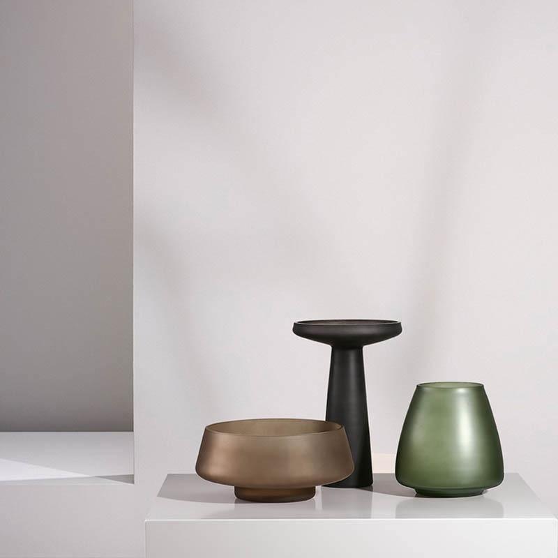 Floroux glass container with frosted glass | Mouth blown | Modern elegance | Versatile colors and shapes