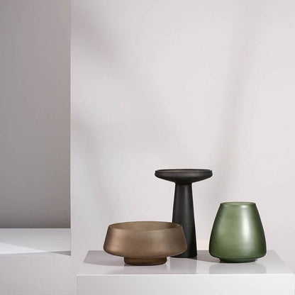 Floroux glass container with frosted glass | Mouth blown | Modern elegance | Versatile colors and shapes