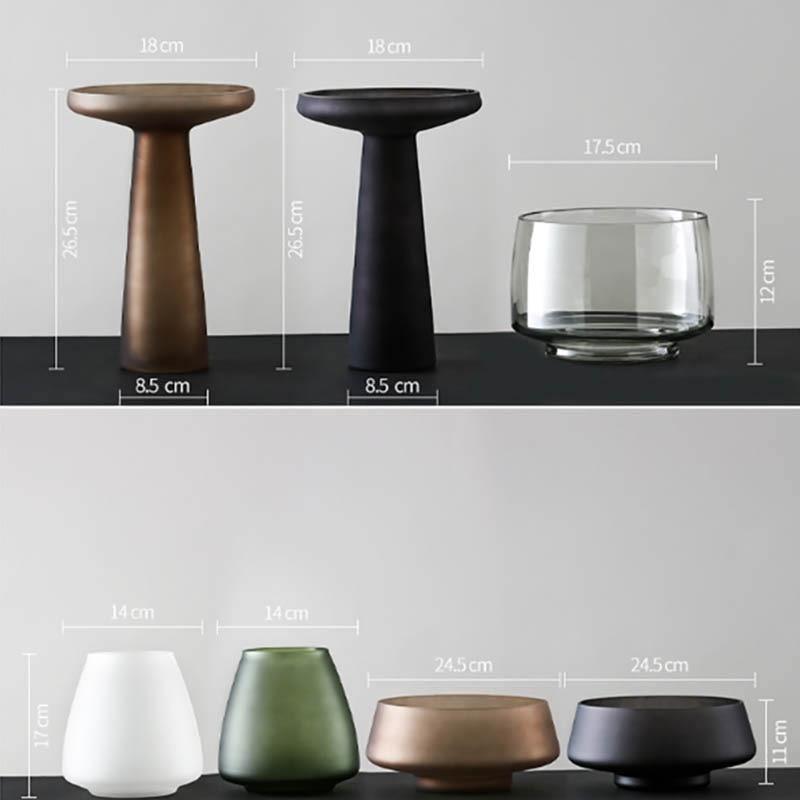 Floroux glass container with frosted glass | Mouth blown | Modern elegance | Versatile colors and shapes