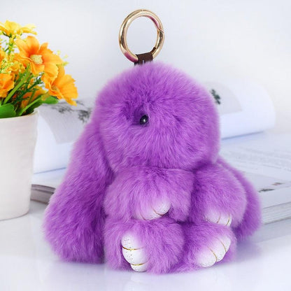Floroux - Porte-clés en peluche ludique en forme de mignon lapin