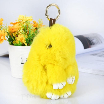 Floroux - Porte-clés en peluche ludique en forme de doux petit lapin