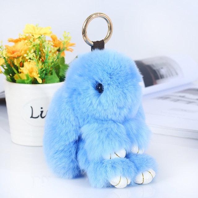 Floroux - Porte-clés en peluche ludique en forme de doux petit lapin