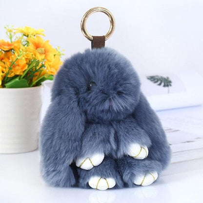 Floroux - Porte-clés en peluche ludique en forme de doux petit lapin