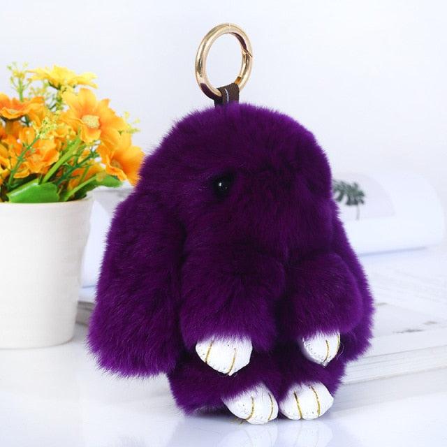 Floroux - Porte-clés en peluche ludique en forme de mignon lapin