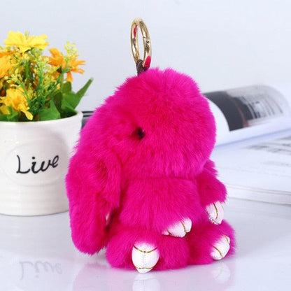 Floroux - Porte-clés en peluche ludique en forme de mignon lapin