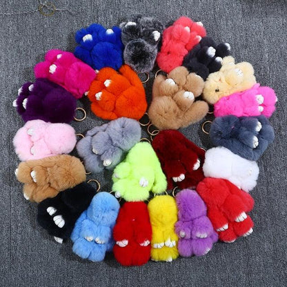 Floroux - Porte-clés en peluche ludique en forme de mignon lapin