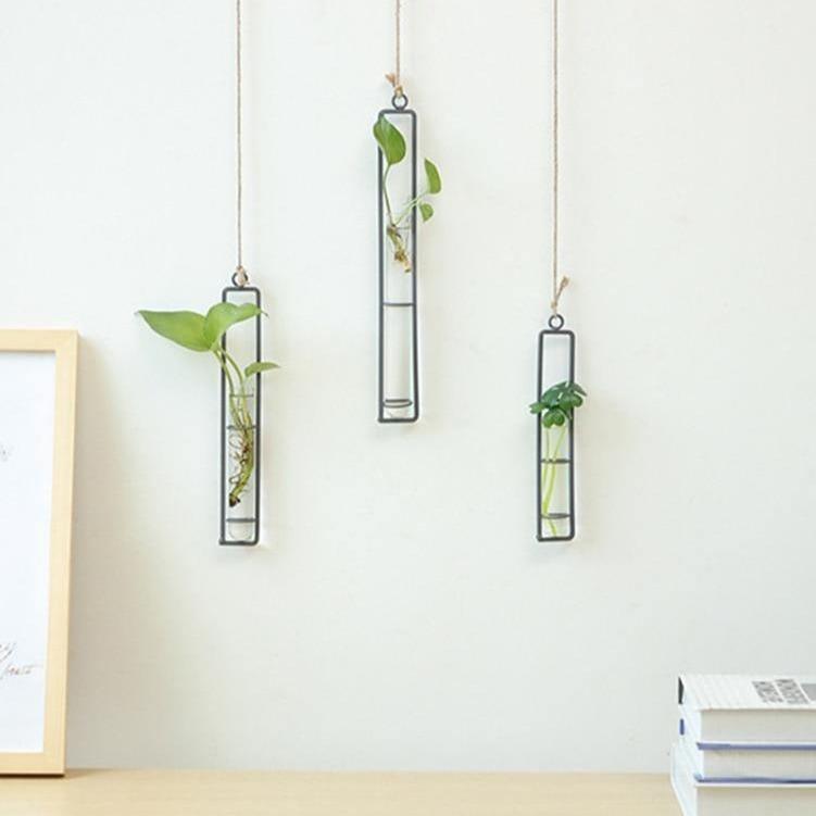 Floroux Hanging Glass Terrarium | Iron Stand | Modern Design | Perfect for Plant Propagation and Decoration