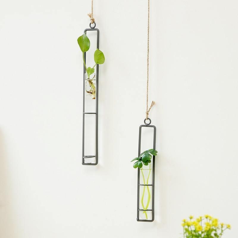 Floroux Hanging Glass Terrarium | Iron Stand | Modern Design | Perfect for Plant Propagation and Decoration