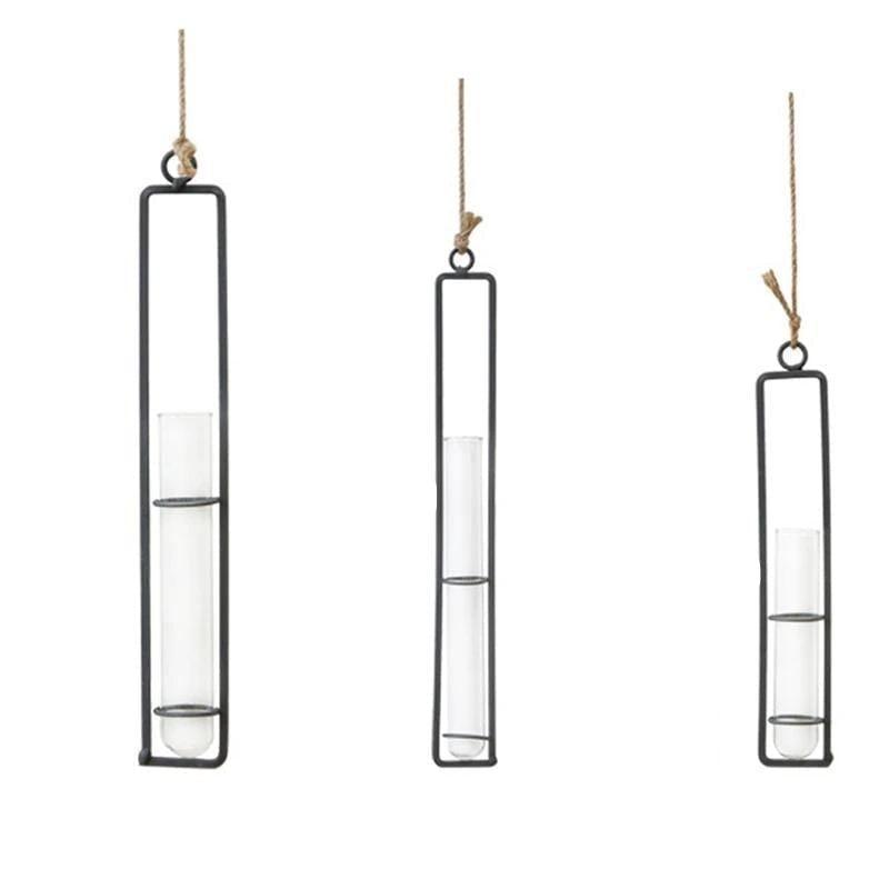 Floroux Hanging Glass Terrarium | Iron Stand | Modern Design | Perfect for Plant Propagation and Decoration