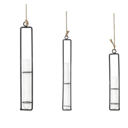 Floroux Hanging Glass Terrarium | Iron Stand | Modern Design | Perfect for Plant Propagation and Decoration