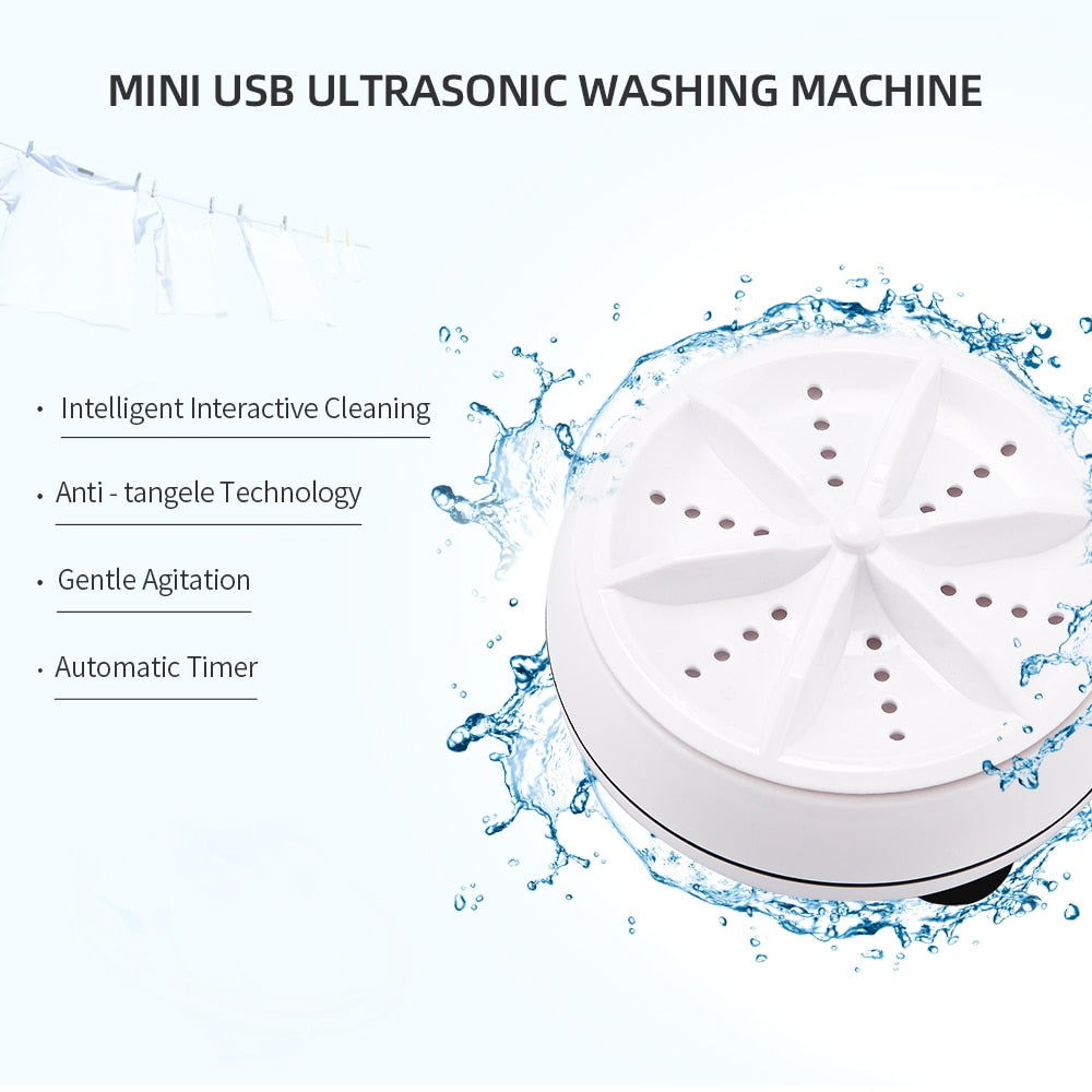 Machine à laver ultrasonique portable pour un nettoyage efficace