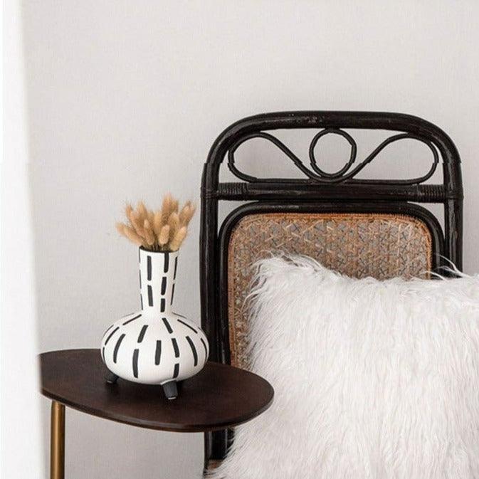 Ceramic vase set Floroux | Handmade tribal design accents | Decorative vases for living room and hallway