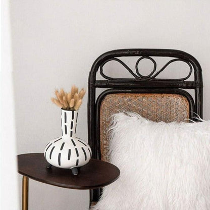 Ceramic vase set Floroux | Handmade tribal design accents | Decorative vases for living room and hallway