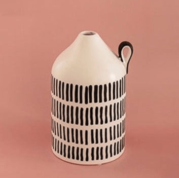 Ceramic vase set Floroux | Handmade tribal design accents | Decorative vases for living room and hallway