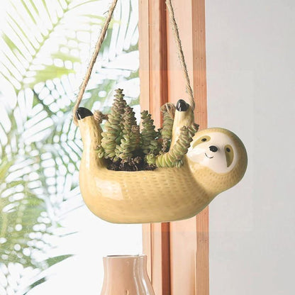 Ceramic hanging plant pot Floroux for succulents | Lazy design | Elegant décor for home and garden