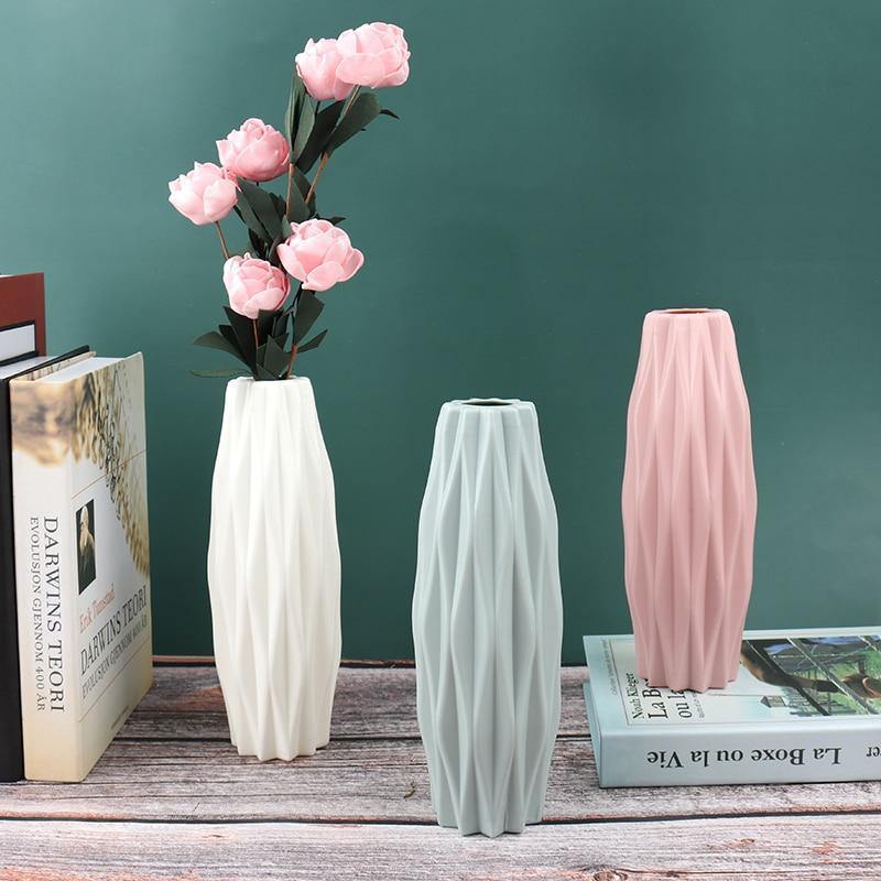 Floroux Geometric Flower Vase | Narrow Vase | Modern Design | Home & Office Decoration