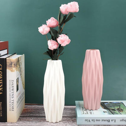Floroux Geometric Flower Vase | Narrow Vase | Modern Design | Home & Office Decoration