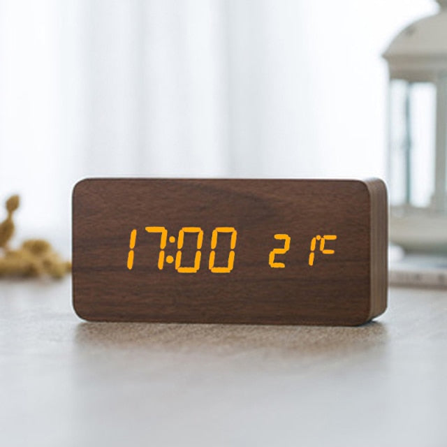 Réveil LED numérique nordique avec commande vocale – Rendez votre matinée sans effort