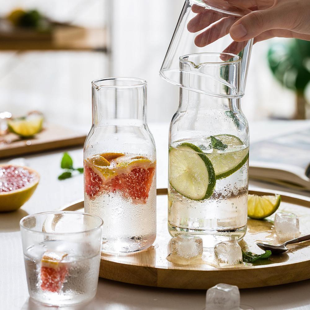 Floroux Glass Carafe Set | Elegant Design | Perfect for Water, Juice, and More