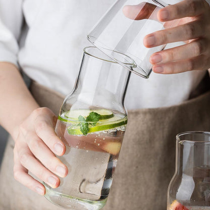 Floroux Glass Carafe Set | Elegant Design | Perfect for Water, Juice, and More