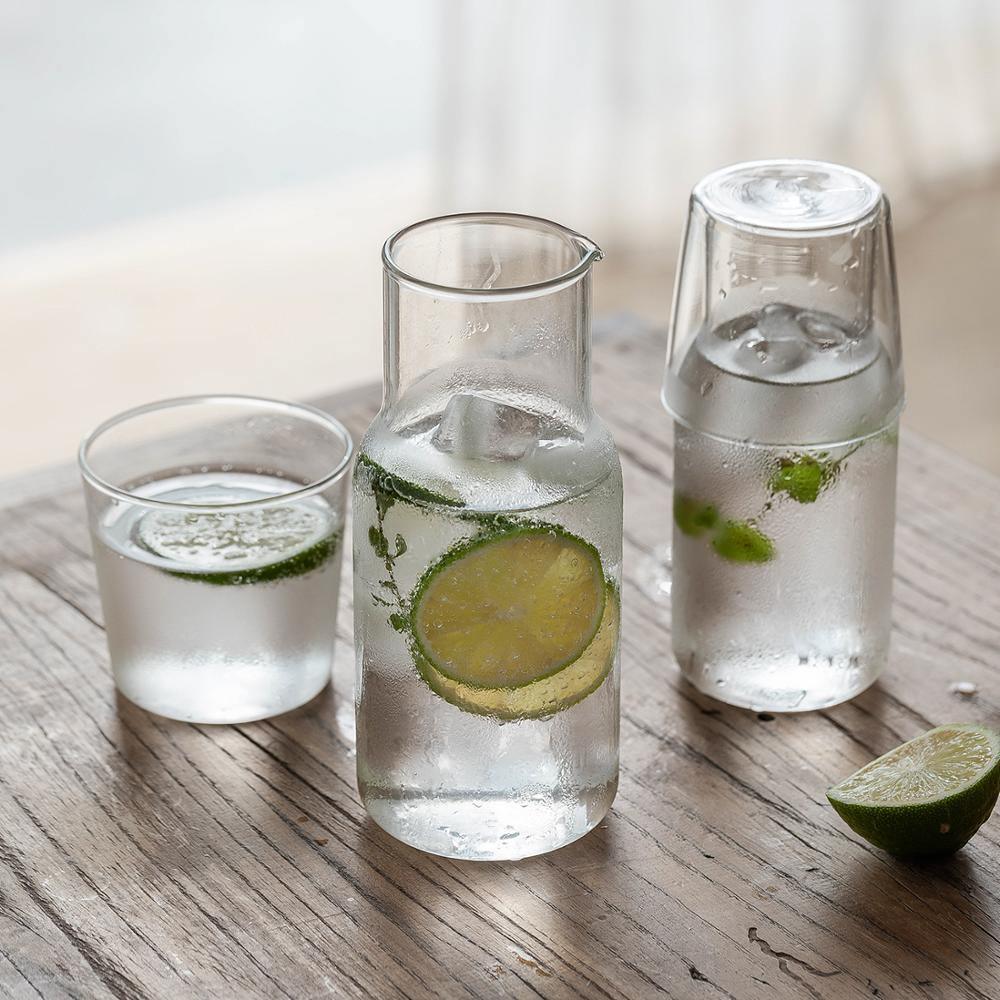 Floroux Glass Carafe Set | Elegant Design | Perfect for Water, Juice, and More