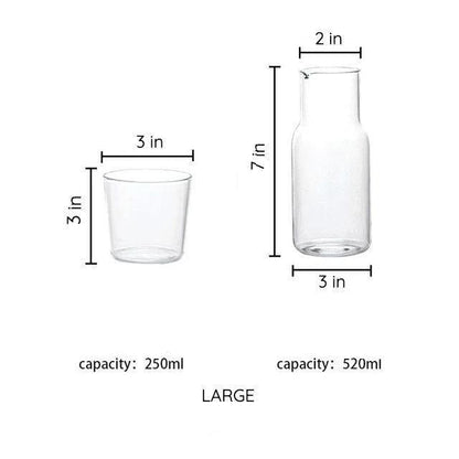 Floroux Glass Carafe Set | Elegant Design | Perfect for Water, Juice, and More