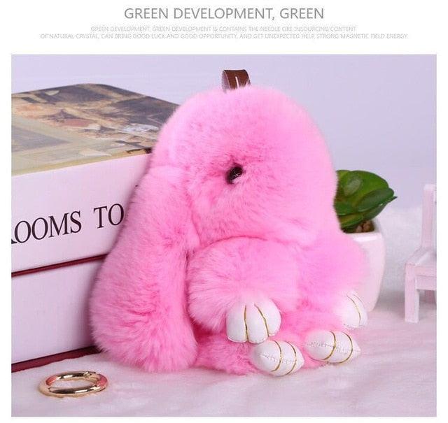 Floroux - Porte-clés en peluche ludique en forme de mignon lapin