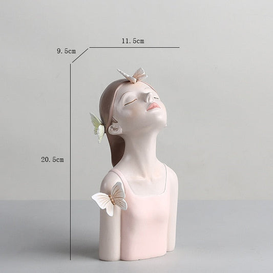 Vase Figurine Fille de la Forêt Floroux