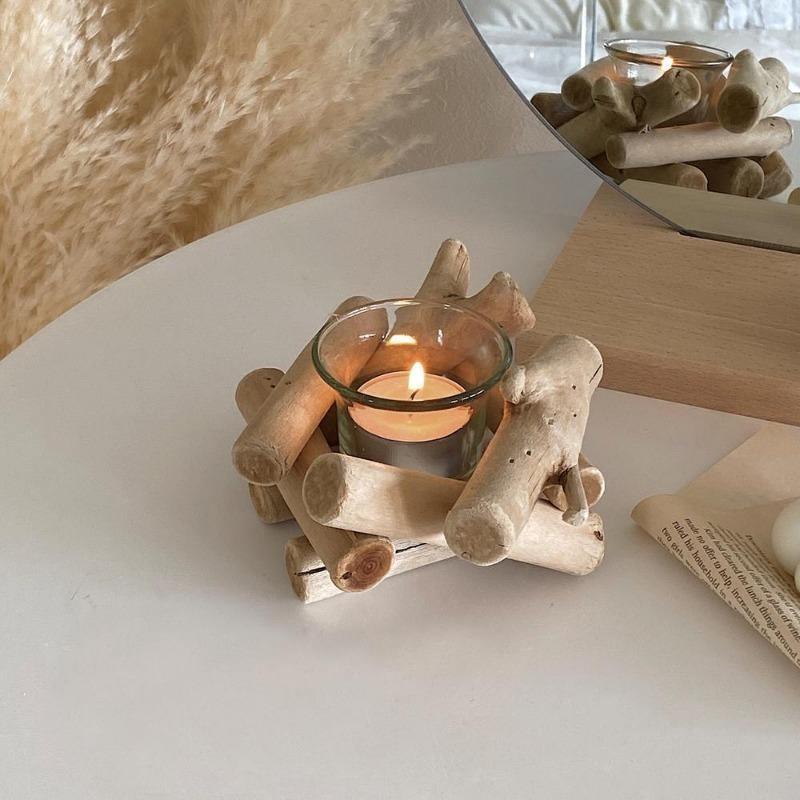 Floroux Handmade Wooden Candle Holder | Maritime Design | Natural Decoration | Perfect Gift Idea