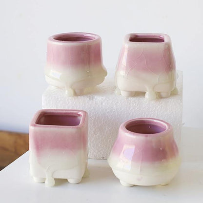 Floroux Flower Pots Drip Marshmallow | Modern Designs | Colored Flower Pots for Home