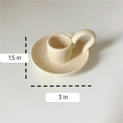 Floroux Classic Candle Holder with Handle | Timeless Design | For Dinner Candles