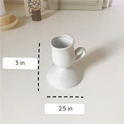 Floroux Classic Candle Holder with Handle | Timeless Design | For Dinner Candles