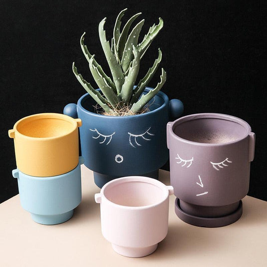 Floroux DIY Ceramic Flower Pots | Hand Paintable Pots for Creatives | Available in Multiple Colors and Sizes