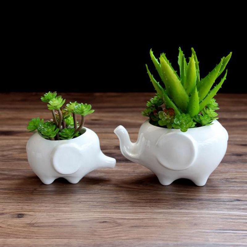 Floroux ceramic plant pot | Animal design | Perfect for succulents and herbs