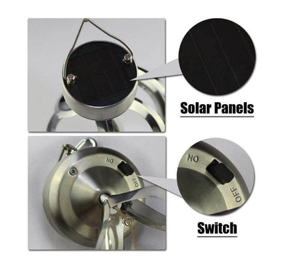 Floroux-Couleur LED éoliennes solaires changeantes de lumière