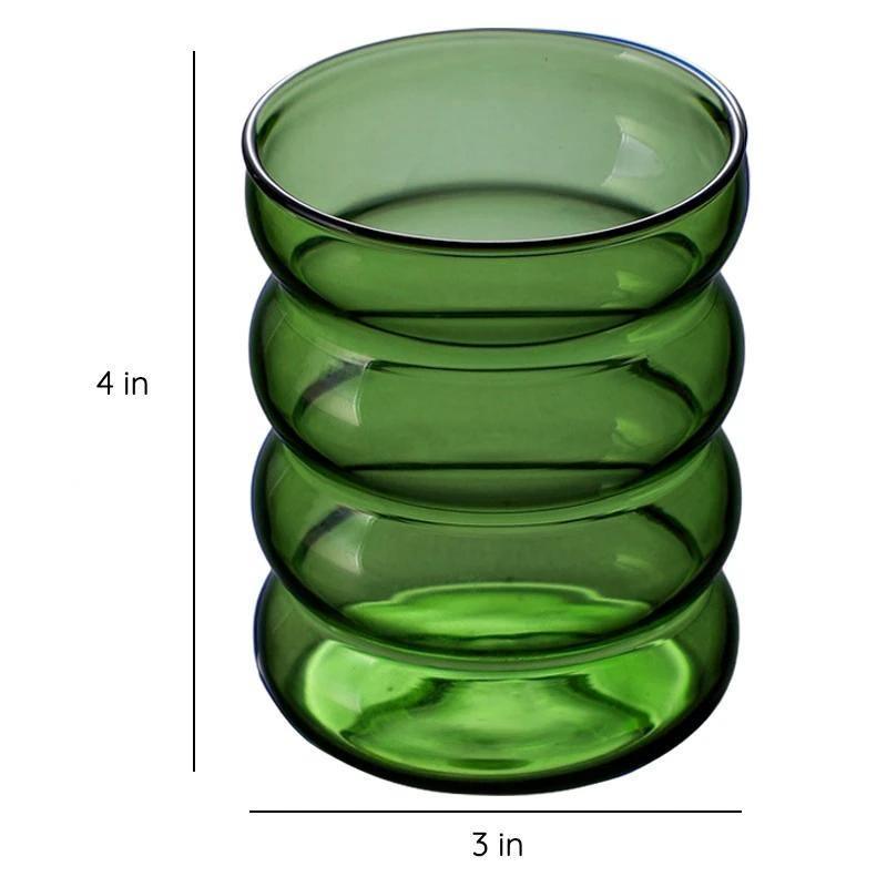 Floroux Colored Drinking Glasses | Handmade | Unique Design | Perfect for a Stylish Beverage Presentation