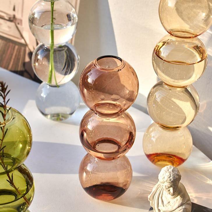 Floroux Bubble Glass Vase | Timeless Design | Home Accessory | Perfect for Flowers or Decoration