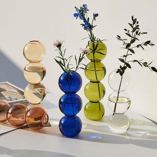 Floroux Bubble Glass Vase | Timeless Design | Home Accessory | Perfect for Flowers or Decoration