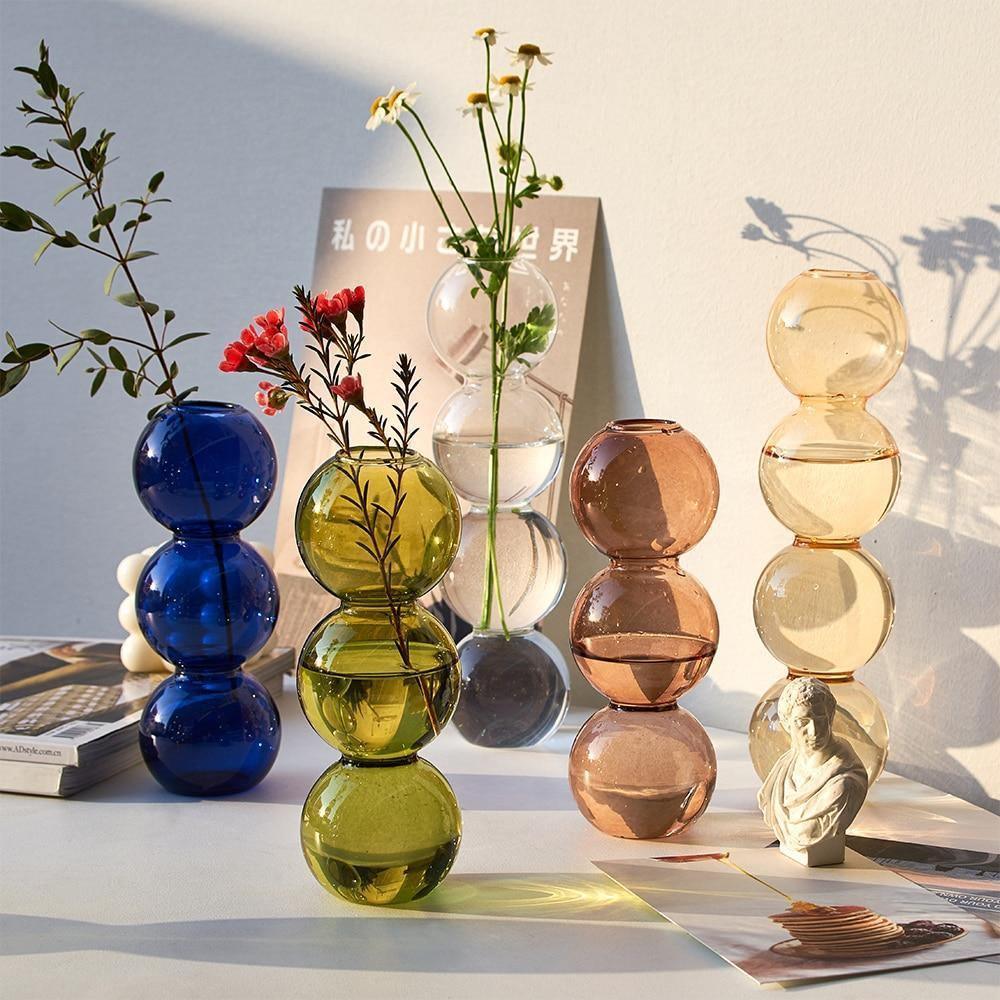 Floroux Bubble Glass Vase | Timeless Design | Home Accessory | Perfect for Flowers or Decoration