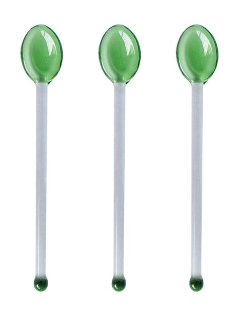 Ensemble de bâtons de mélange en verre en forme de canne en bonbon