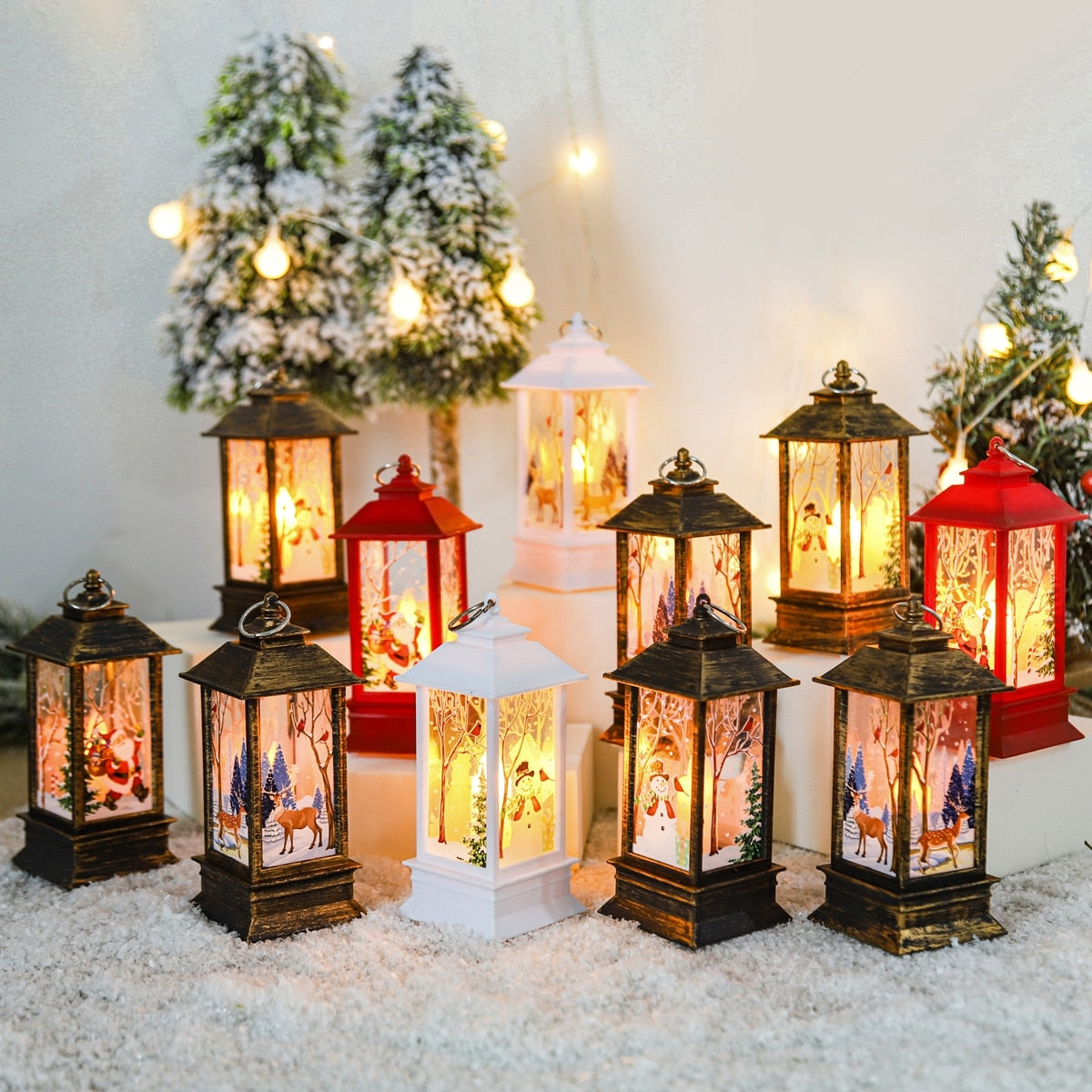 Floroux Christmas lantern | LED snowman decoration | Festive atmosphere | Perfect for Christmas